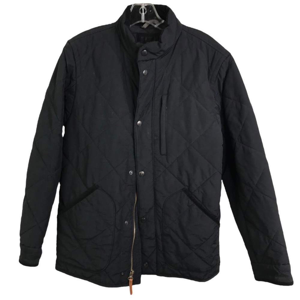 J. Crew Boy Sussex Jacket Barn Coat Quilted Primaloft Black Full Zip Outdoors S‎